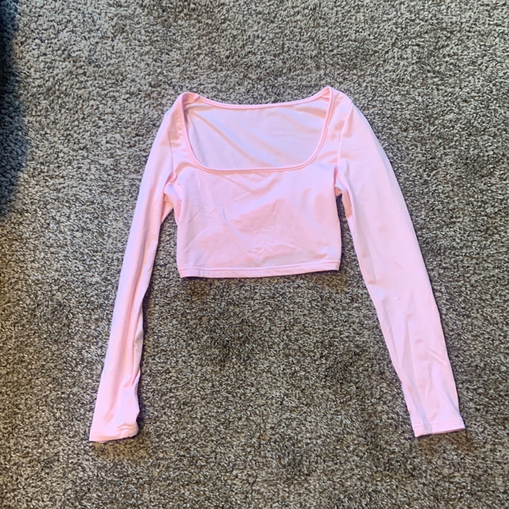 Pink cropped top